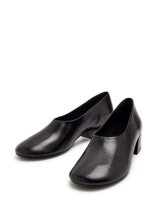 Khaite Black Marcy 30 Leather Pumps