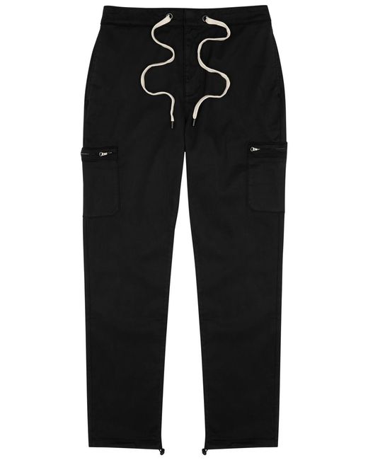PAIGE Black Slim-leg Stretch-twill Trousers for men