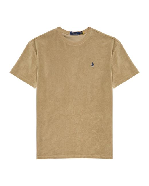 Polo Ralph Lauren Natural Spa Logo-Embroidered Terry T-Shirt for men