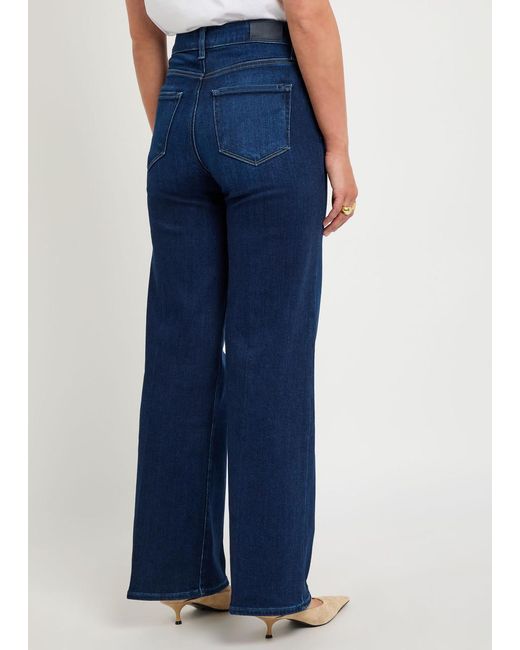 PAIGE Blue Anessa Wide-Leg Jeans