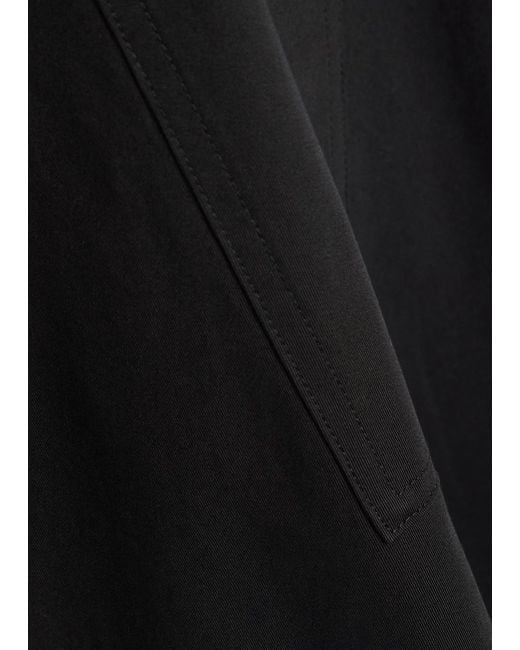 Vince Black Cotton-Poplin Midi Skirt
