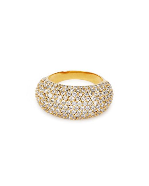 Daphine White Christy Embellished 18kt -plated Ring