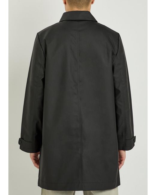 Rains Gray Nara Long Waterproof Jacket for men