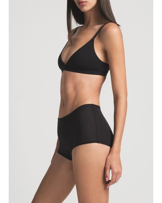 Skims Black Stretch-Jersey Boy Shorts