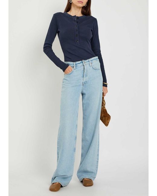 Agolde Blue Ren Wide-Leg Jeans