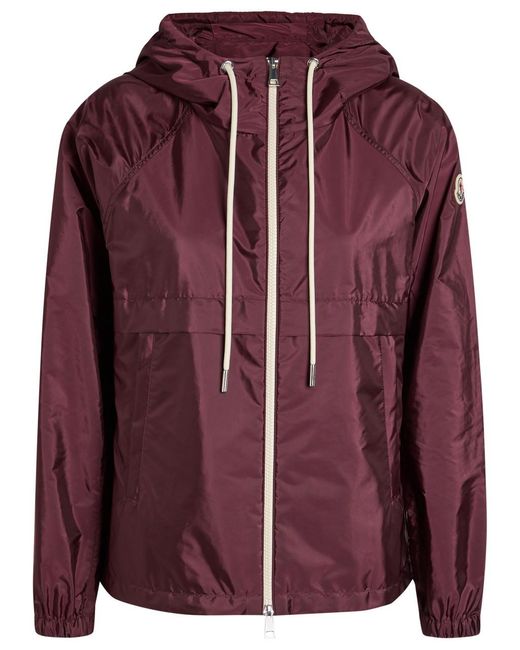 Moncler Purple Coquelicot Hooded Shell Jacket