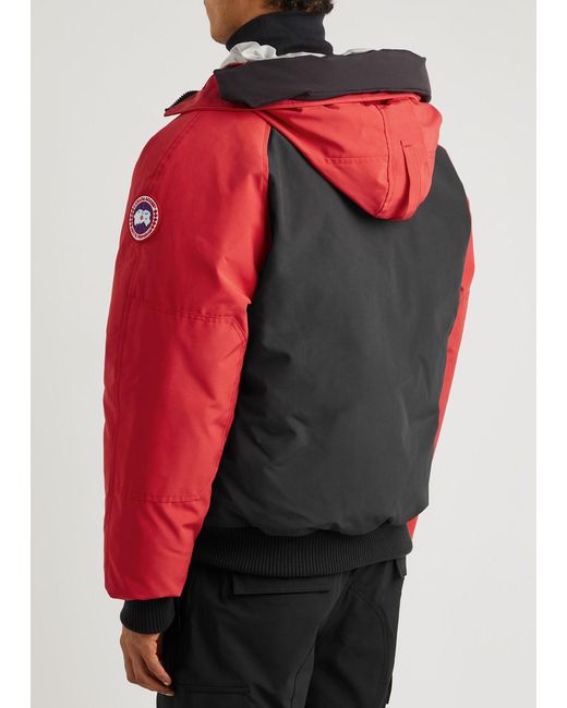Canada Goose Red Chilliwack Panelled Arctic-tech Bomber Jacket for men