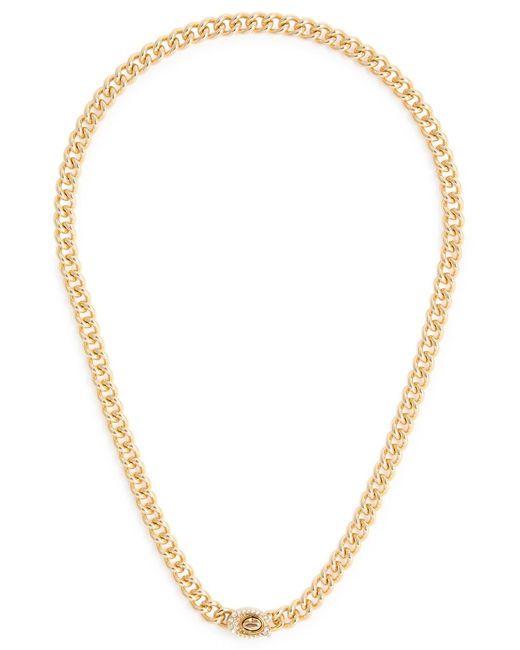 COACH White Logo-Embellished Chain Necklace