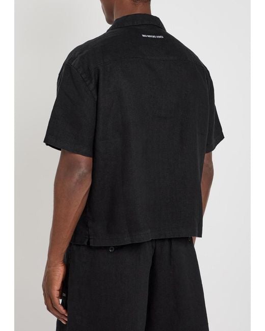 MKI Miyuki-Zoku Black Vacation Linen Shirt for men