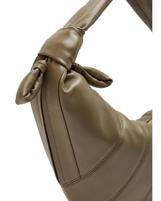 Lemaire Metallic Fortune Croissant Leather Shoulder Bag