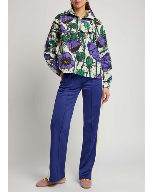Wales Bonner White Bloom Printed Hooded Shell Jacket