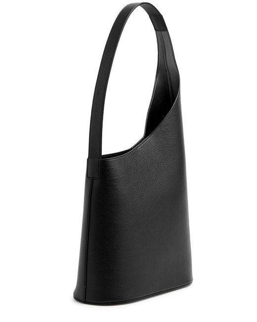 Aesther Ekme Black Demi Lune Grained Leather Tote