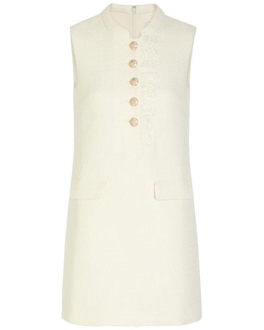Self-Portrait Natural Tailored Bouclé Mini Dress