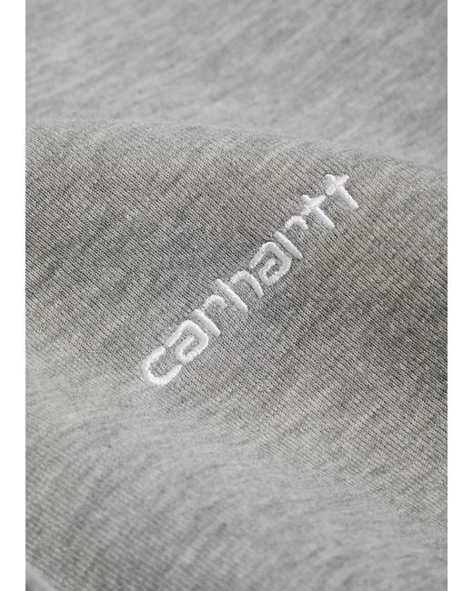 Carhartt Gray Alda Logo-Embroidery Cotton-Blend Sweatshirt for men