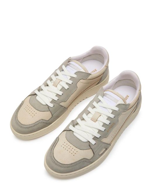 Axel Arigato Gray Dice Lo Panelled Leather Sneakers for men