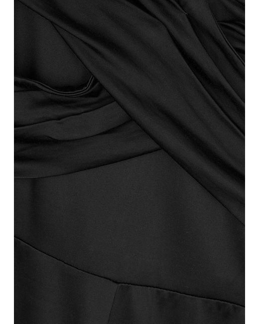 Diane von Furstenberg Black Lucien Wide-leg Stretch-jersey Jumpsuit