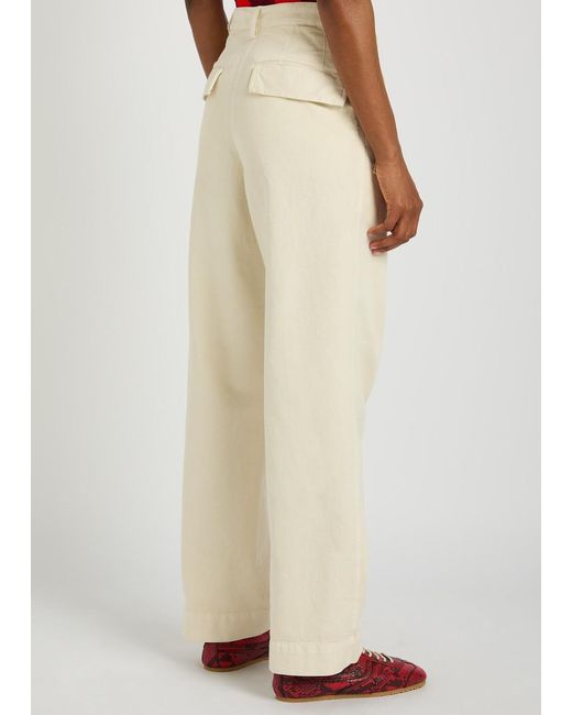 Dries Van Noten Natural Pincks Cotton Trousers