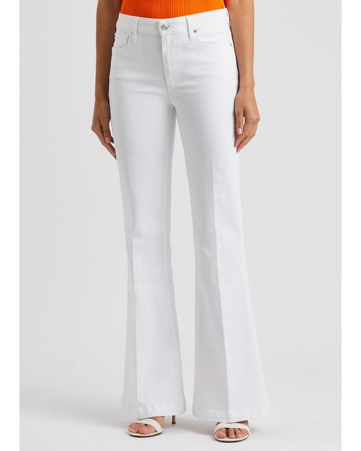 PAIGE White Genevieve Flared Jeans