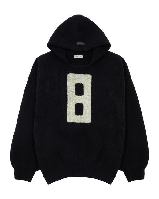Fear Of God Black 8 Hooded Bouclé Wool-Blend Sweatshirt for men