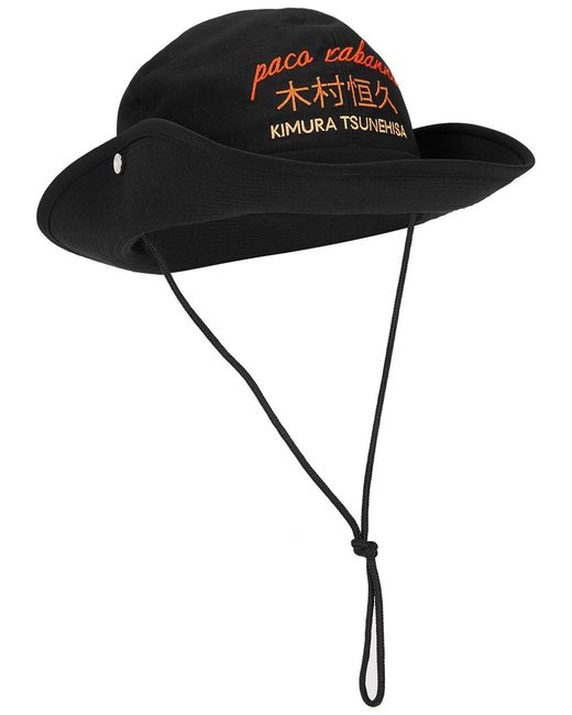 Rabanne Black Rabanne X Kimura Tsunehisa Embroidered Faille Bucket Hat