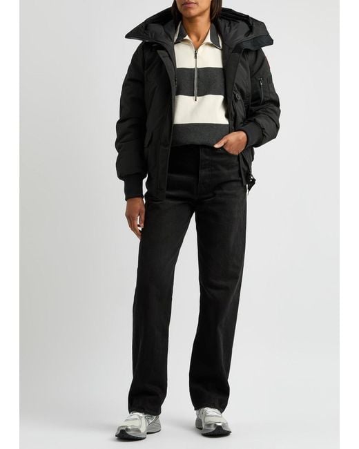 Canada Goose Black Chilliwack Hooded Shell Bomber Jacket