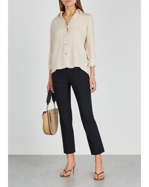 Vince Blue Off- Stretch-Jersey Trousers