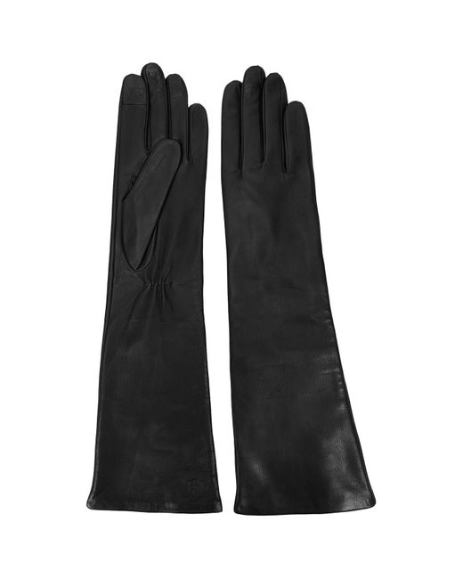 Handsome Stockholm Black Essentials Long Leather Gloves