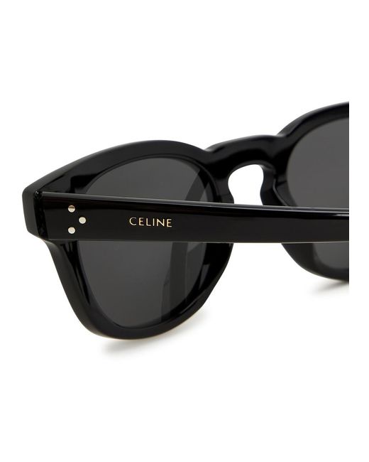 Céline Black Round-frame Sunglasses , Designer-stamped Arms, 100% Uv Protection