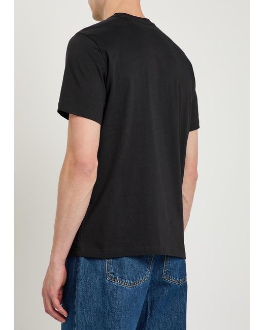 Paul Smith Black Slides Printed Cotton T-Shirt for men