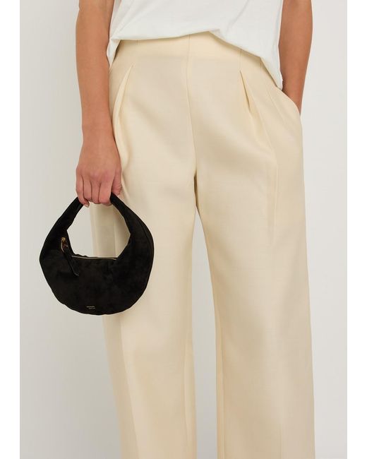 Khaite Natural Somera Wool And Silk-Blend Trousers