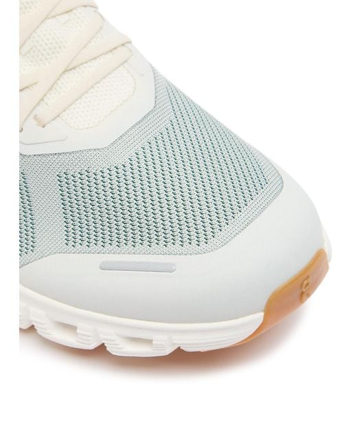 On Shoes White Cloud 6 Versa Jacquard Mesh-Knit Sneakers