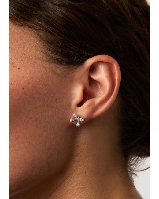 Missoma White X The Flag Twins Atom Sterling Stud Earrings
