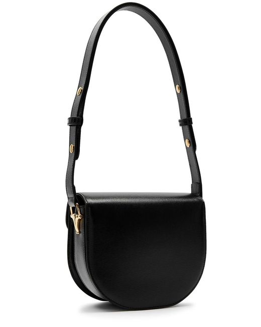 Gucci Black Horsebit 1955 Leather Saddle Bag