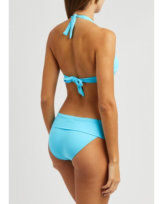 Melissa Odabash Blue Brussels Halterneck Bikini Top
