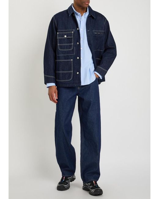 vowels Blue Patch Pocket Denim Jacket for men