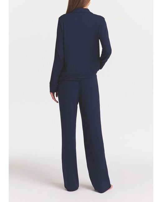 Skims Blue Jersey Pyjama Set
