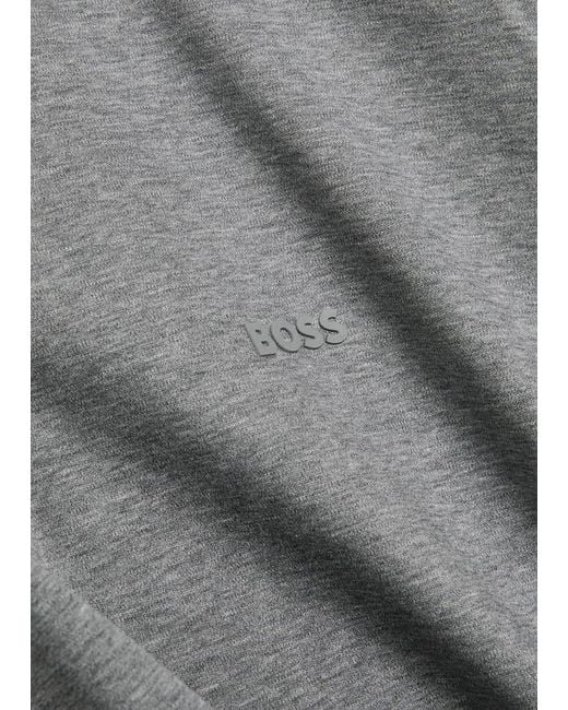 Boss Gray H-Phillipson 200 Logo Cotton Polo Shirt for men