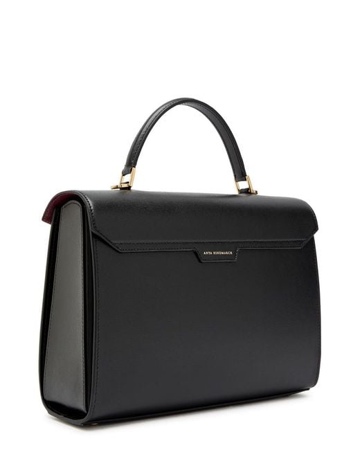 Anya Hindmarch Black Mortimer Leather Top Handle Bag