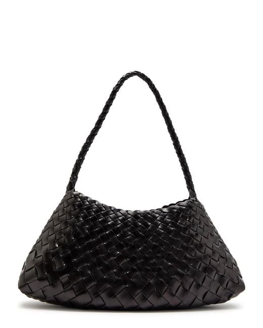 Dragon Diffusion Black Rosanna Woven Leather Shoulder Bag