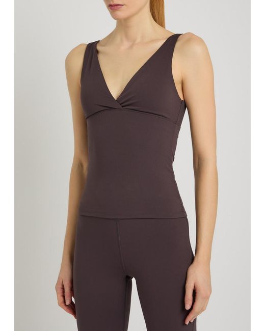 Tala Purple Dayflex V-Neck Stretch-Jersey Vest