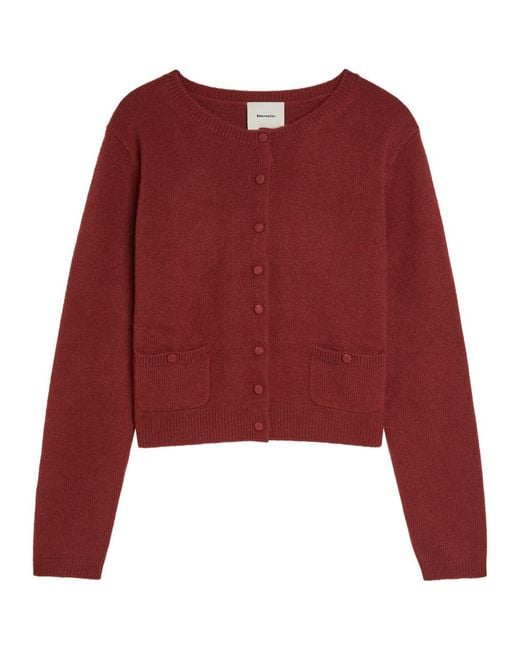 Reformation Red Clara Cashmere Cardigan