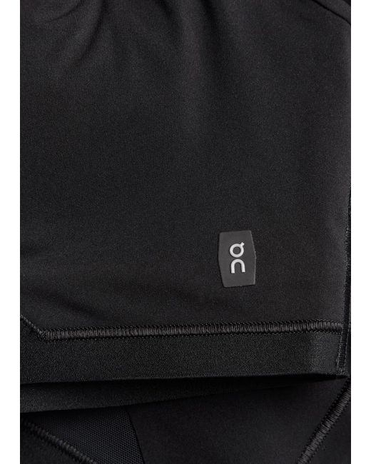 On Shoes Black Train Stretch-Nyl Bra Top