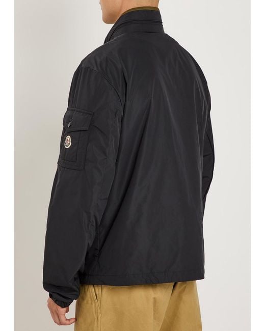 Moncler Black Sayan Hooded Shell Jacket for men
