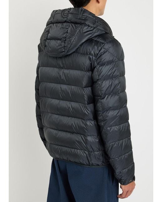 Moncler Black Najan Quilted Hooded Shell Jacket for men