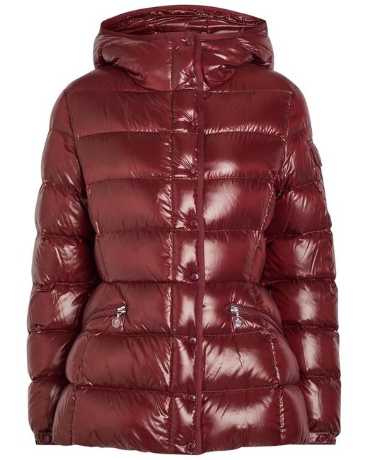 Moncler Red Barante Hooded Padded Nylon Jacket