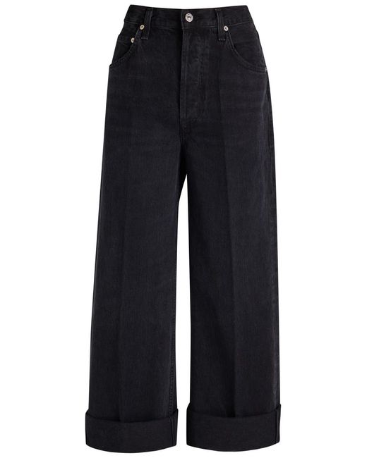 Citizens of Humanity Blue Ayla Baggy Cuffed Crop Jeans