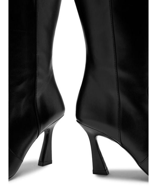 Stuart Weitzman Black Vinnie 85 Leather Knee-High Boots