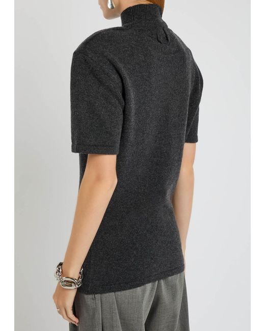 Jacquemus Black La Maille Castanha Wool And Cashmere-Blend Top