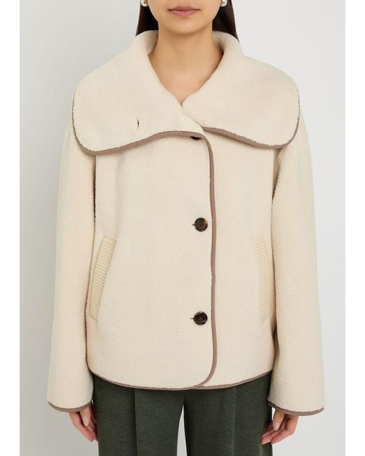 Varley Natural Romane Contrasting-Trim Sherpa Jacket