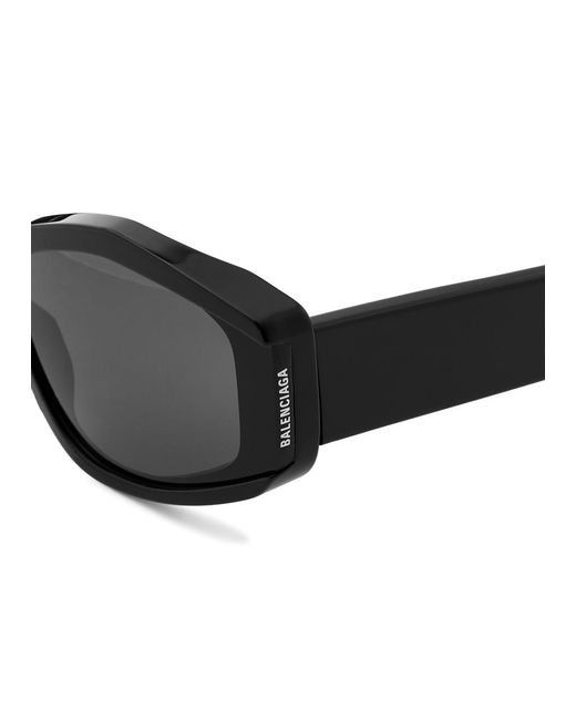 Balenciaga Black Hexagon-frame Sunglasses